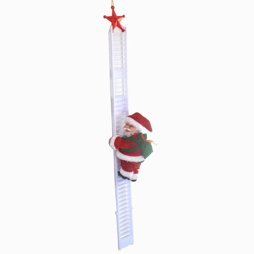 Novidade Fun Elétrica Escalada Escada Papai Noel Estatueta E