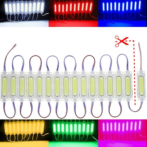 Kit X10 Modulo Led Cob Dome 12v Posición + Potencia Colores Luz Rosa