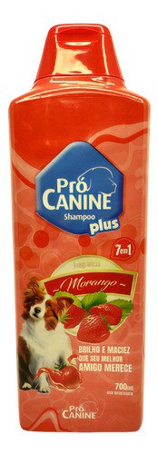 Shampoo Condicionador Procanine 700ml 2x1 Cães Pet Cachorro Fragrância Morango 7x1