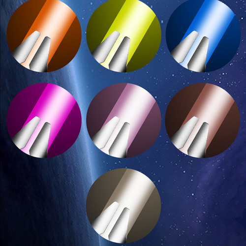 Sable De Luz Recargable Cosplay Rgb Decoración Navideña Color Negro