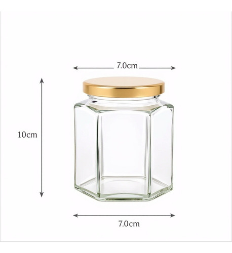 Frasco Miel Vidrio Cristal 250 Ml Pack 12 Recuerdo