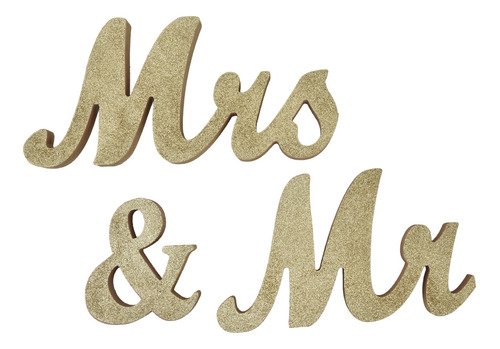 Artículos De Decoración Para Fiestas Mr Mrs Sign Wedding Tab