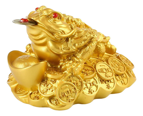 2 Resina Feng Shui Dinero Rana Regalos De Dorado