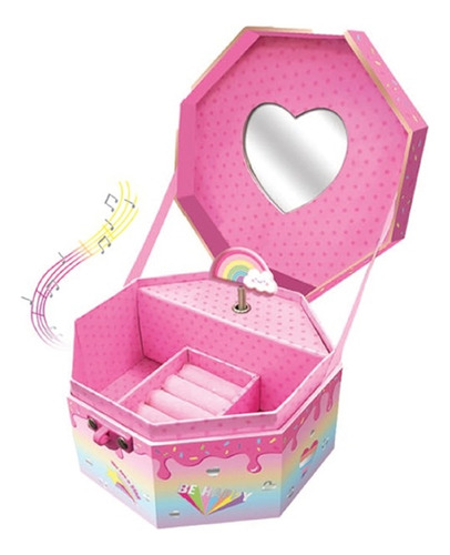 Caja De Música Y Joyero Con Bailarina Y Espejo Para Niñas