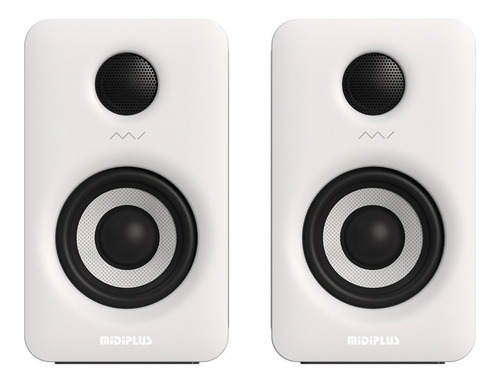Imagen 3 de 8 de Monitores Estudio Activos Midiplus Mi3 Bluetooth Blanco Par
