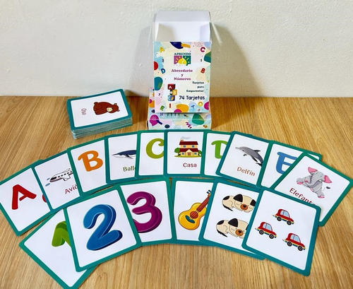 Tarjetas Abecedario Y Números Cartas Didácticas Para Niños