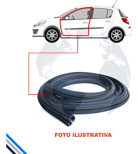 Borracha Porta Dianteira Esq Fiat Marea 1998-2006 Original