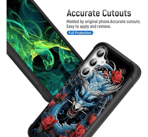 Funda Para Galaxy S23 Fe Dragon Rosa 6.4 PuLG Duro Policarbo