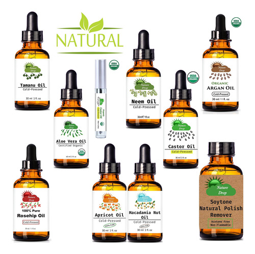 Aceite De Ricino Orgánico Nature Drop, 30 Ml, 100% Usado, Pr