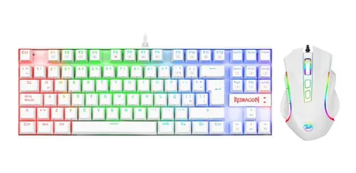 Teclado y mouse gamer blanco hotsell