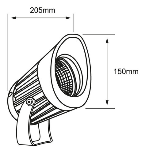 Lampara Sobreponer En Piso Exterior Negro 30w Luz Suave Cáli Pantalla Transparente