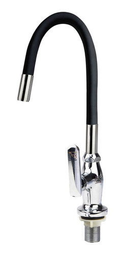 Llave Negra De Lavaplato Flexible Manija Paleta Para Mesón