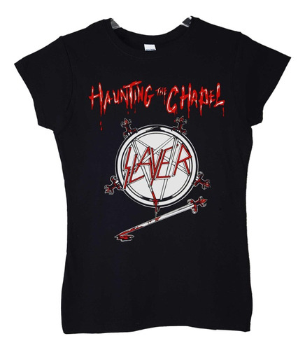 Polera Mujer Slayer Haunting The Chapel Metal Abominatron