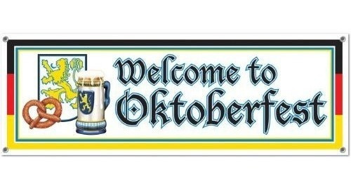 Cartel De Bienvenida Al Oktoberfest Accesorio Para Fiesta 1
