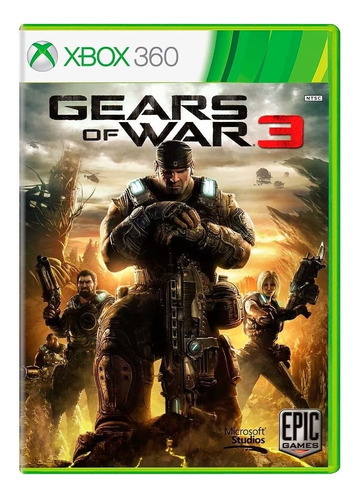 Jogo Gears Of War 3 - Xbox 360 - Mídia Física - Original