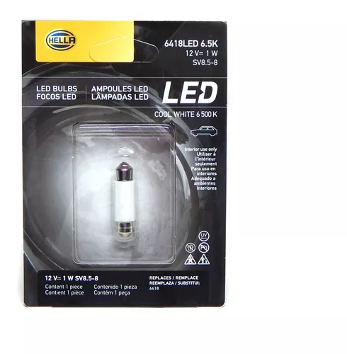 Foco Led 12v 1w 36mm Sv8.5-8 6,500k/tub