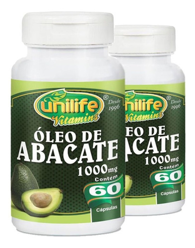 Kit 2 Óleo De Abacate 60 Cápsulas Unilife