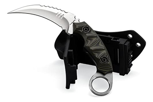 Karambit Knife Outdoor Survival Claw Tactical Teeth Kni...