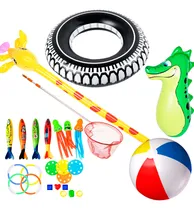 Comprar Set Inflables + Juegos Para Piscina Playa Pack X26 - El Rey