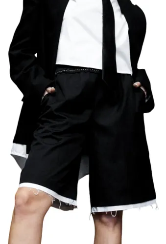 Bermuda Sastre Oversize Con Detalles Camiseros Color Negro