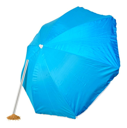 Guarda Sol Neon Cores Praia Piscina Pesca 1,6m Proteção Uv Cor Azul