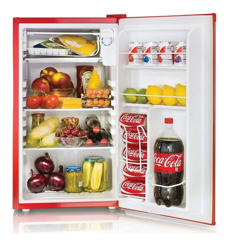 Imagen 3 de 3 de Refrigerador Coca Cola Frigobar Dace Fbcoke32e Rojo 3.2 Pies