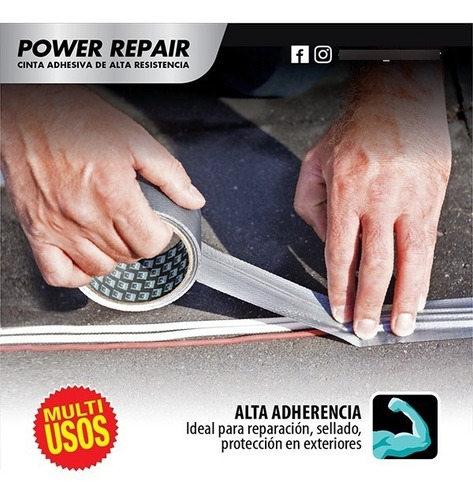 Imagen 5 de 5 de Cinta De Reparacion Ducto Gris Extra Fuerte Bison
