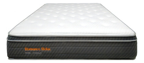 Colchón Sencillo de espuma Romance Relax Pedic + base Sif gris - 120cm x 190cm x 64cm con pillow