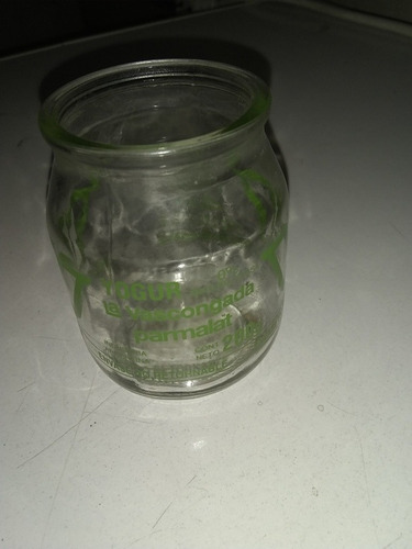 Envase De Yogur De Vidrio La Vascongada,antiguo De 200 Cm (Usado)