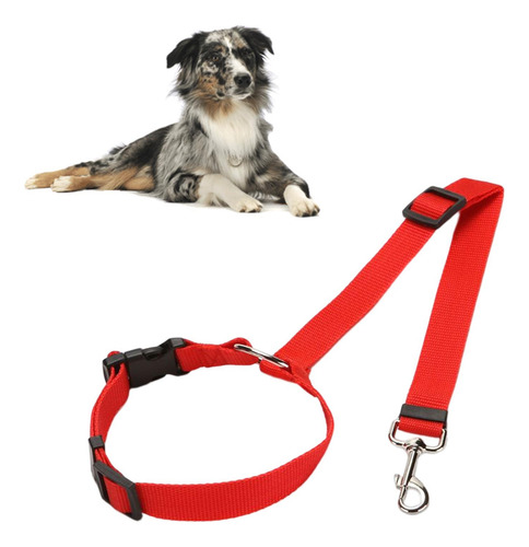 4 Cinturón De Seguridad Para Perros Y Mascotas, Rojo