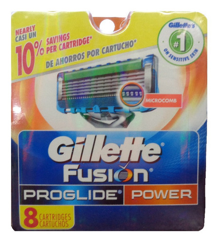 Imagen 1 de 1 de Cartuchos Para Gillette Fusion Proglide Power (8 Cartuchos)