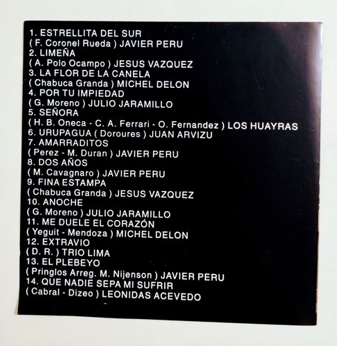 Valses Peruanos Cd Nuevo 14 Temas Cantan Grandes Artistas