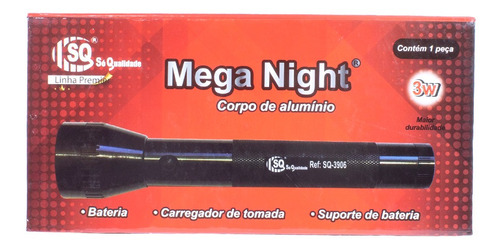 Lanterna Alumínio Mega Nigth Led Super Potente Recarregável