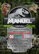 Comprar Invitacion Jurassic World Y Jurassic Park Digital Imprimible