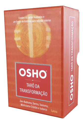 Livro Osho Tarô Da Transformação Edição 2 Zen-budismo, Tantra, Taoismo, Misticismo Cristão E Judaico Formato Pocket Em Português 2022 Editora Cultrix