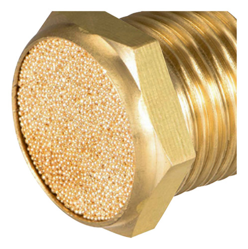Silenciador Pneumático Tipo Pastilha Bronze 1/8