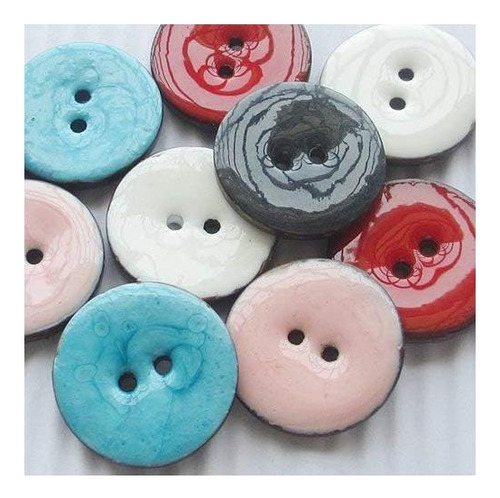 Chenkou Craft Nuevo Esmalte Coco Dos Agujeros Botones De De