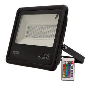 Reflector Rzh 100w 85-305v~ 50-60 Hz Rgb Cuerpo Negro