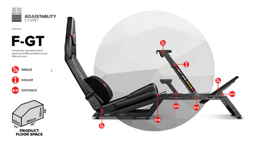 Simulador De Carreras Fórmula F-gt Y Gt Next Level Negro
