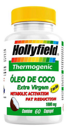 Kit Óleo De Coco Hollyfield 1000mg 60 Capsgel Com 3
