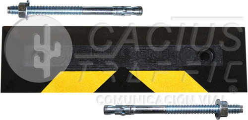Imagen 1 de 3 de Tope De Neopreno (caucho Sintético) Park It De 56 Cm Negro
