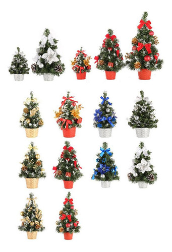 5 Conjunto De 6 Árboles Navideños Con Detalles 5 Piezas