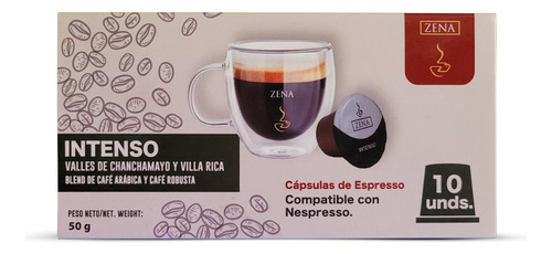 Café Zena Intenso - 10 Cápsulas Compatibles Para Nespresso