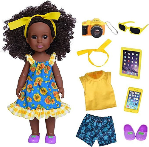 Ebuddy Dolls & Accesorios African American Baby Doll 14.5 P