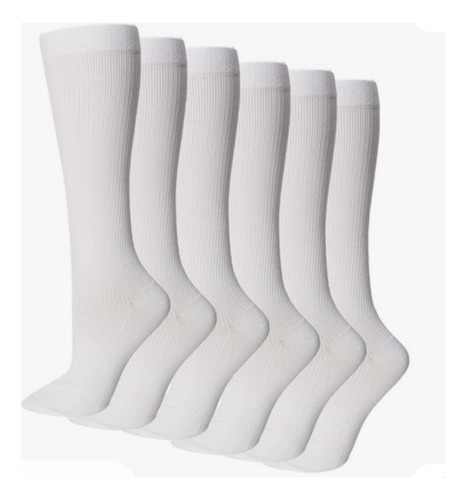 24 Pares De Calceta Escolar Lisa De Algodón Blanco Lisa 3-5