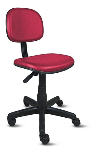 Cadeira de escritório Loja PegaPega Secretária em base giratória ergonômica  rosa com estofado de couro sintético
