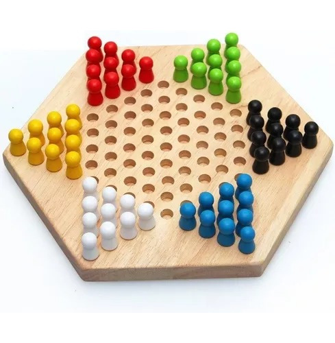 Juego Dama Chinas Tablero Y Fichas En Madera Juego De Mesa