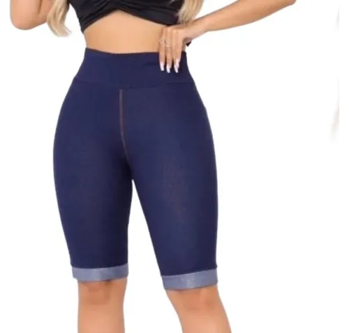 Bermuda feminina legging store jeans cotton