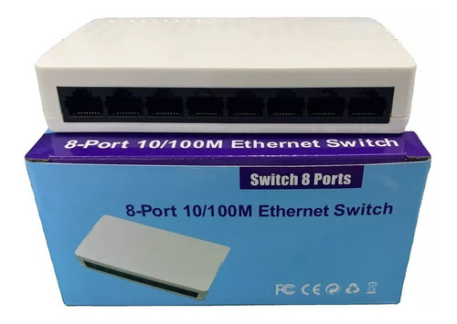 Switch 8 Puertos 10/100 Mbps Utp Redes Switch De Red Desk