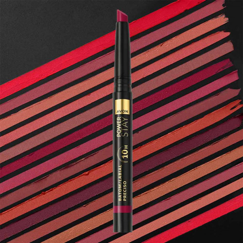Labial Preciso Force Of Fire Power Stay 10hr Duración Avon